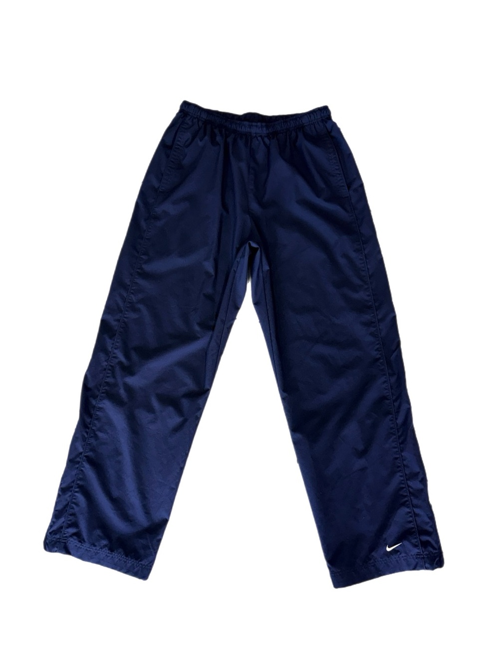 Vintage Y2K Nike Navy Mini Swoosh Baggy Nylon Track Pants
